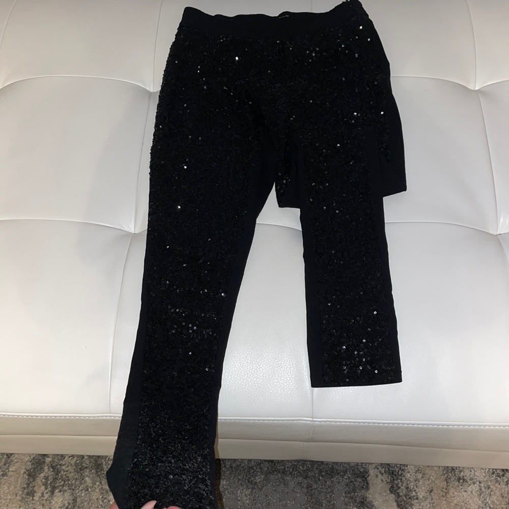 Black sequin pants